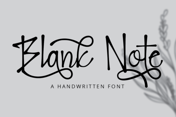 Blank Note: A Handwritten Typeface for Editorial Elegance