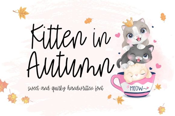 Kitten in Autumn: A Handwritten Font for Editorial Elegance