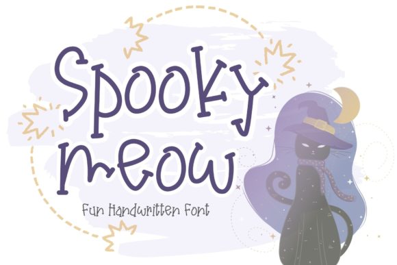 Spooky Meow Font: A Quirky Handwritten Typeface for Digital Design